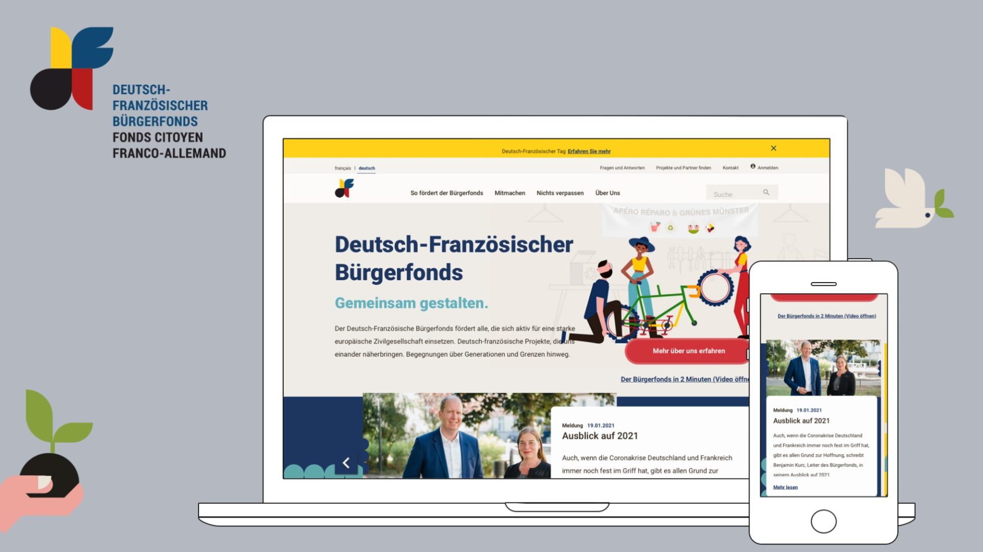 Neue Webseite für den Deutsch-Französischen Bürgerfonds