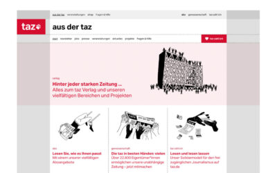 Der taz Verlag geht erfolgreich mit neuem Design der Verlagsseiten online